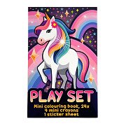 Treat Set - Coloring Book, Crayons and Sticker Sheet - Unicorn