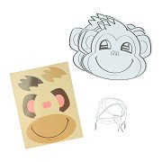 Affenmaske zum Selbstgestalten – 4 Masken