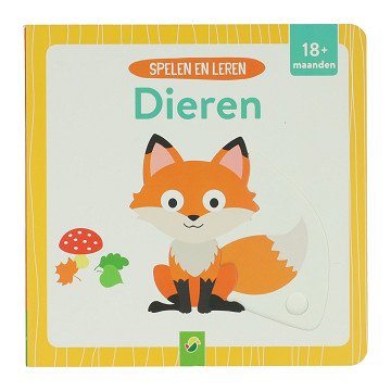 Cardboard Sliding Book - Play and Learn Animals