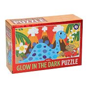 Glow in the Dark Puzzle Dino, 100pcs.