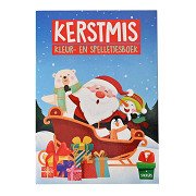 Christmas Coloring and Games Book A4