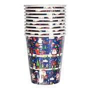 Papieren Bekertjes Kerst - 10st.