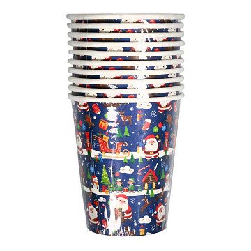 Paper Cups Christmas - 10 pcs.