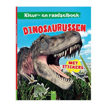 Kleur- en Raadselboek Dinosaurussen met Stickers