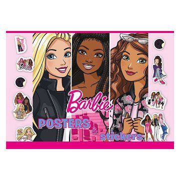 Barbie-Posterbuch zum Ausmalen mit Aufklebern