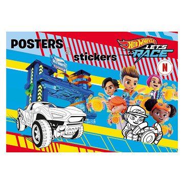 Hot Wheels Posterbuch zum Ausmalen mit Aufklebern