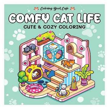 Comfy cat life - Cute & cozy Kleurboek