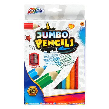 Jumbo Potloden, 6st. (+puntenslijper)