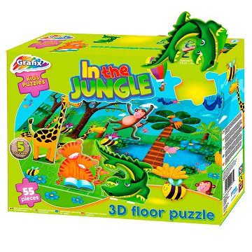 Vloerpuzzel Jungle 3D, 55st.