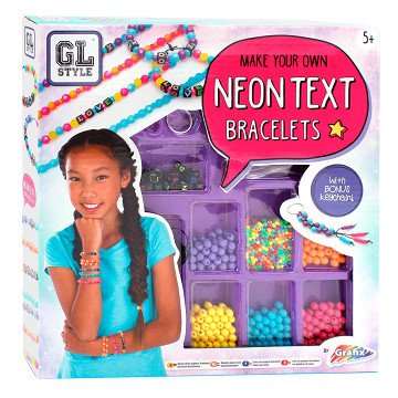 Make your own Neon Letter Bracelets