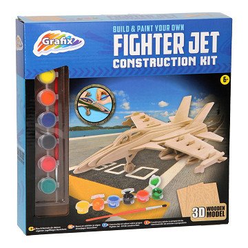 Holzbausatz mit Farbe - Flugzeug