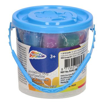 Emmertje met Gekleurde Klei, 12st. - Blauw