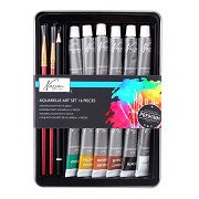 Aquarellfarben mit Zubehör, 16-tlg.