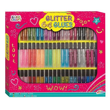 Glitter Glue Deluxe Set, 64 Tubes