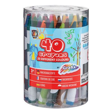 Wax crayons, 40 pcs.