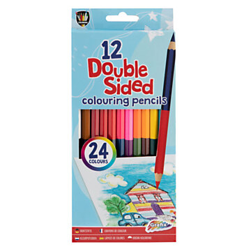 Colored pencils Double-sided, 12 pcs.