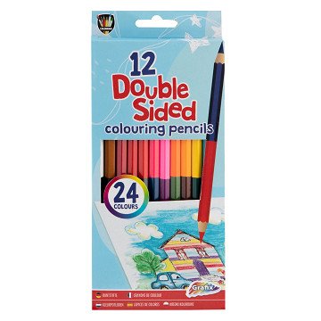 Colored pencils Double-sided, 12 pcs.