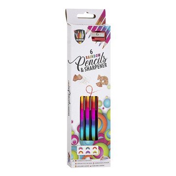 Pencils with Pencil Sharpener Rainbow