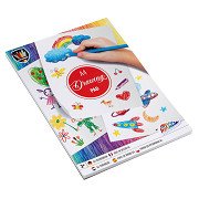 Drawing Pad Gabby's Dollhouse with Stickers and Template, 40 Sheets