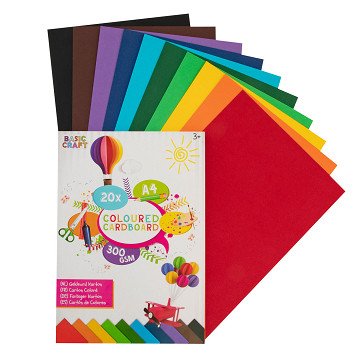 Farbkarton A4 20 Blatt, 300 g/m²