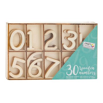 Wooden Numbers, 30 pcs.