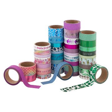 Washi Tape in Storage Box, 40 pcs.