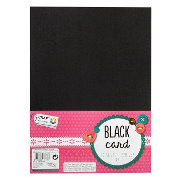 Hobby Cardboard Black A4, 10 sheets