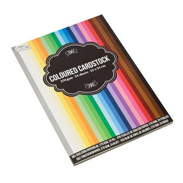 Colored Cardboard 24 Sheets, 270 gsm