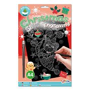 Weihnachts-Kratzbild A4