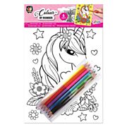 Color by Number A4 - Unicorn
