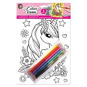 Color by Number A4 - Unicorn