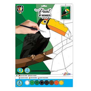 Painting on Number A3 - Toucan