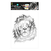 Scratch Set Lion and Bird (black and white)