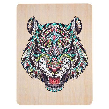Einzigartiges Holzpuzzle Tiger, 130 Teile.
