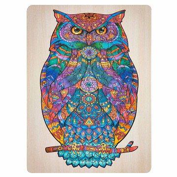 Unique Wooden Puzzle Owl, 130 pcs.