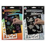 A5 Scratch Cards Glitter/Rainbow - 4 Scratch Cards