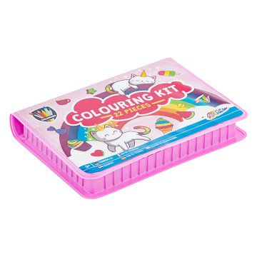 Coloring case Little Unicorn, 22 pcs.