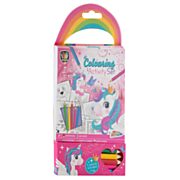 Unicorn Coloring and Activity Pad with Colored Pencils