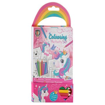Unicorn Coloring and Activity Block with Crayons