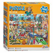Jigsaw Puzzle Comic Shopping Center, 1000pcs.