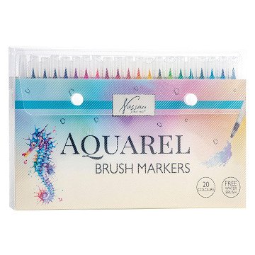 Nassau Aquarel Brush Penseelstiften, 20st.