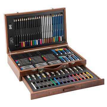 Nassau Luxury Art Set Creative in Wooden Case, 91pcs.
