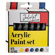 JuliArt Acrylic Paint Set, 6x12ml