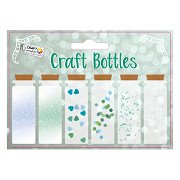 Decoration Bottles, 6 x 15g - Green/Blue