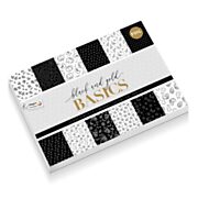 Bastelkarton mit Folie, 24 Blatt – Black and Gold Basics