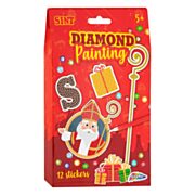 Sinterklaas Diamond Painting Stickers, 12pcs.