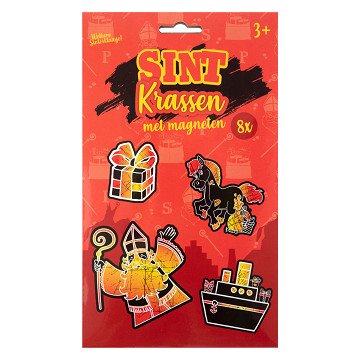 Sinterklaas Scratch Magnets, 8 pcs.