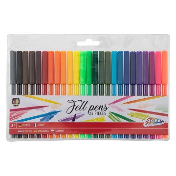 Felt-tip pens, 25 pcs.