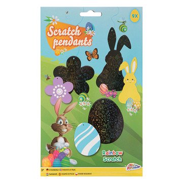 Kratz-Anhänger Ostern, 9 Stk.