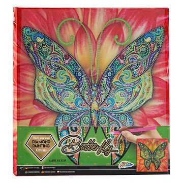 Leinwand-Diamantmalerei Schmetterling, 30x30cm